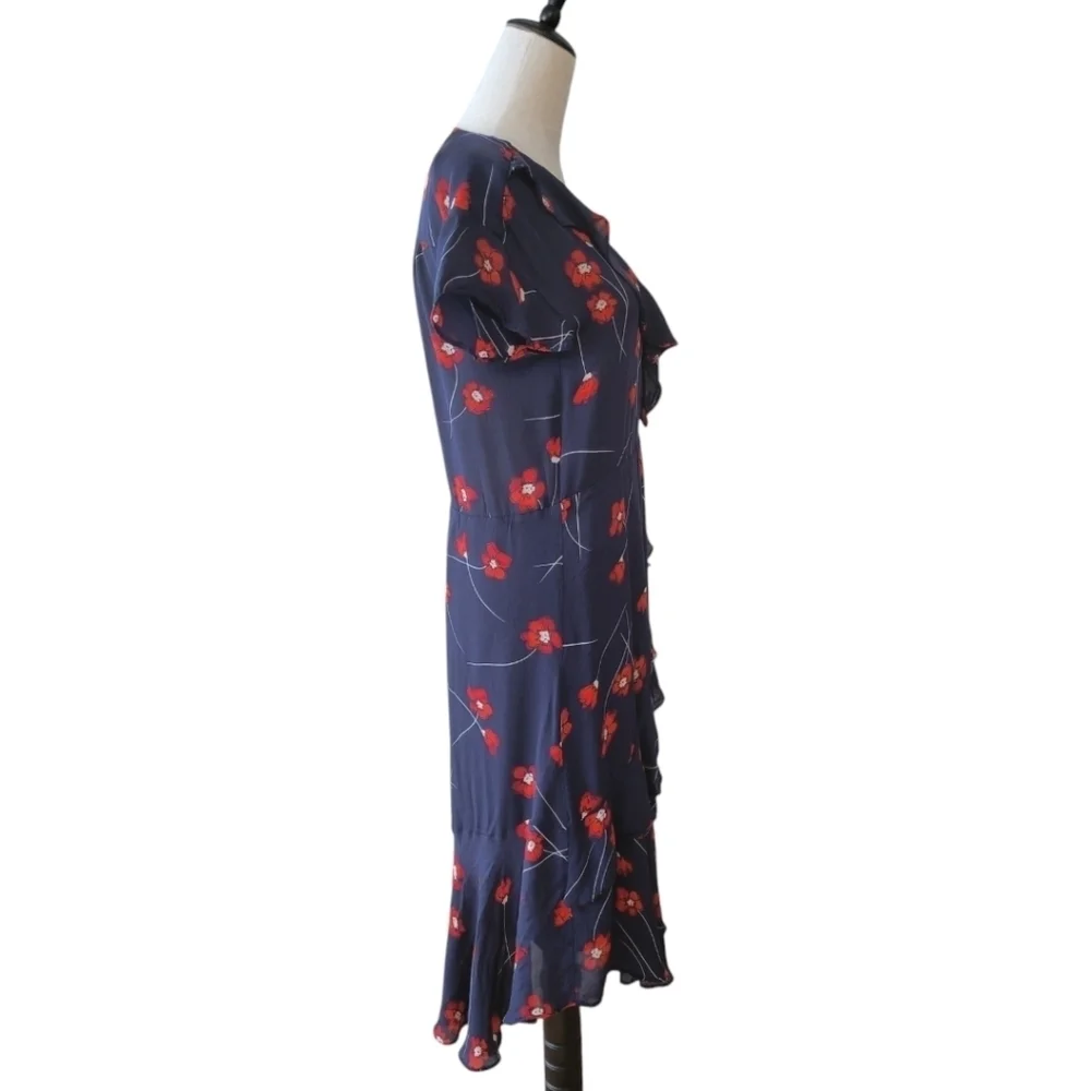 Parker‎ Verity Silk Chiffon Floral Midi Dress Size XS